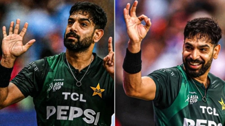 দর্শকদের উদ্দেশে ৬ ও শূন্যের ইঙ্গিত করে কী বোঝালেন হারিস